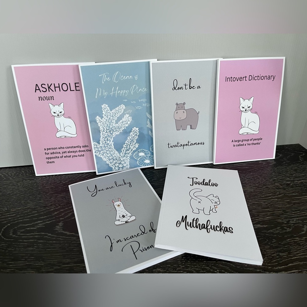 6 Funny Adult Notebook Set - Picture 3 of 6